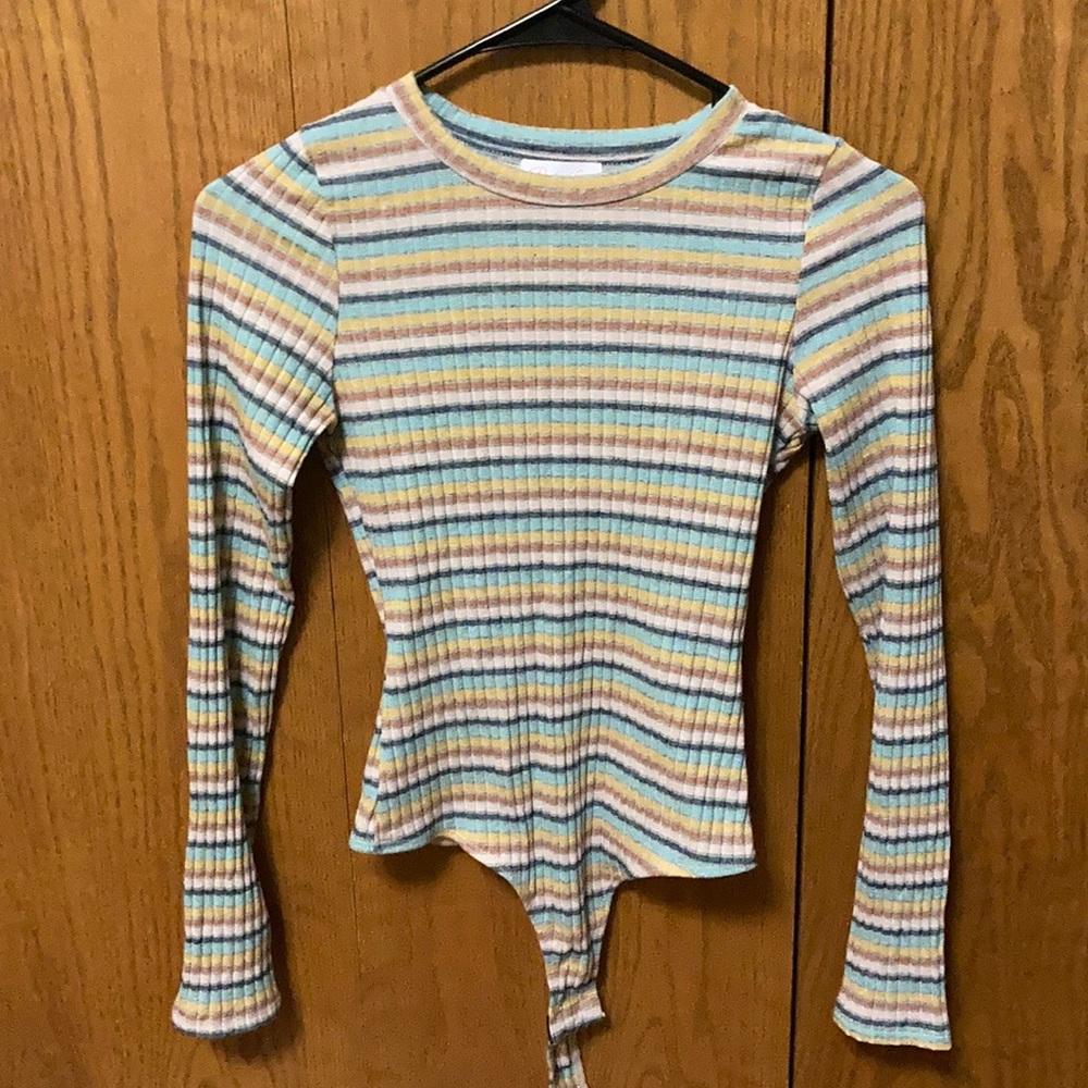 Striped bodysuit
